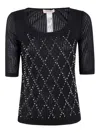 Twinset T-shirt With Necklace Decoration In Black