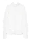 Twinset Delicate Long-sleeve Sheer Lace Shirt In White
