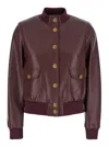 Twinset Button-fastening Jacket In Brown