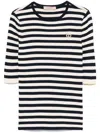 Twinset Twin-set White And Navy Sweaters In White