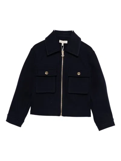 Twinset Blue Jacket  Kids In Black