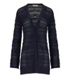 Twinset Twin-set Blue Perforated Cardigan In Blue