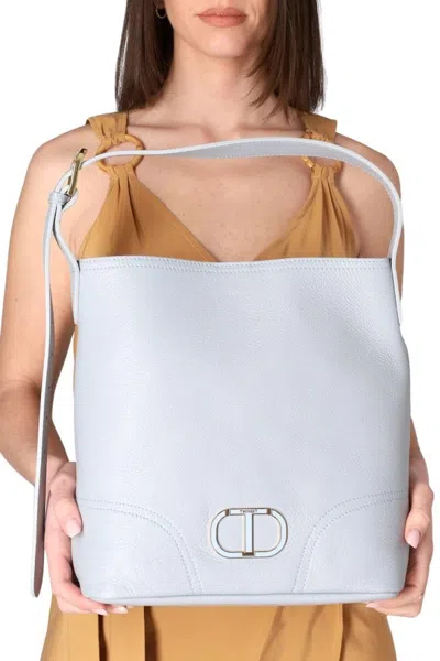 Twinset Blue Tear 'new York' Hobo Bag