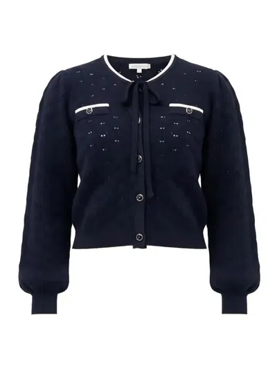 Twinset Twin-set Blue Viscose Polyester Cardigan