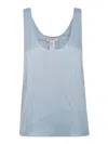Twinset Satin Blouse In Blue