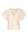 Twinset Twin-set White Cotton Clothing Shirts In Neutral