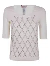 Twinset T-shirt With Necklace Decoration In White
