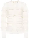 Twinset Twin-set Ruffle-detail Blouse In White