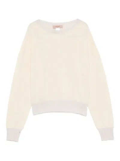 TWINSET BOAT NECK SWEATER IN SOFT WOOL-CASHMERE BLEND