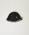Twinset Bob Effet Paille In Black