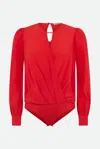 Twinset Body A Blusa Rosso In Rosso