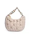 Twinset Croissant Crochet Bag In Orange
