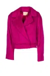 Twinset Bomber Blazer Fuxia In Rosa
