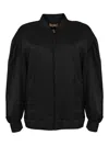 Twinset Gathering Duchesse Bomber Jacket In Black