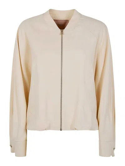 Twinset Bomber In Neutral