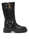 Twinset Oval T Boots In Black
