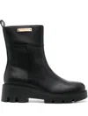 Twinset Logo-plaque Boots In Black