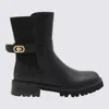 Twinset Twin-set Black Polyurethane Boots In Multi