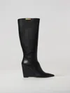 Twinset 100mm Logo-plaque Boots In Schwarz
