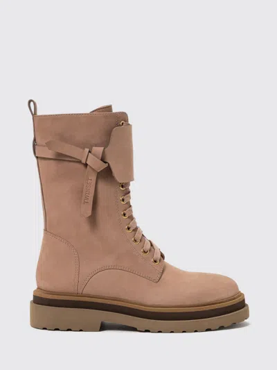 Twinset Boots Woman Color Beige In Brown