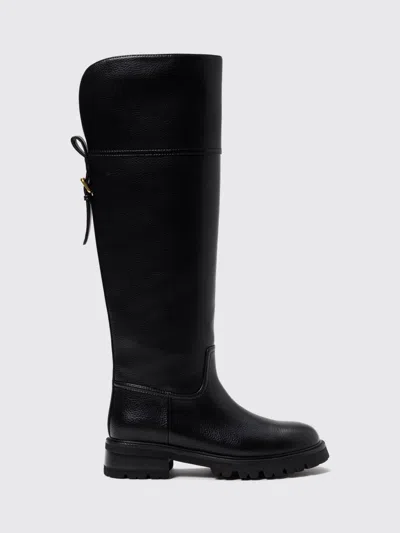 Twinset Buckle-strap Knee-high Boots In Black