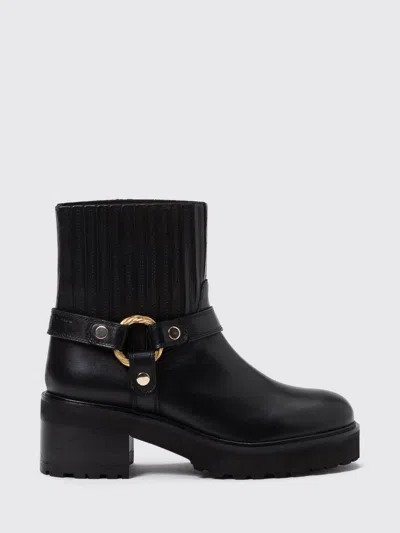 Twinset Boots Woman Color Black In Transparent