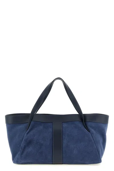 Twinset Borsa A Spalla Suede In Blue