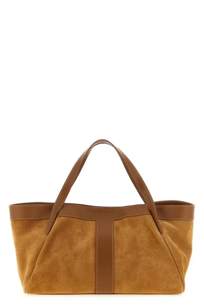 Twinset Borsa A Spalla Suede In Brown
