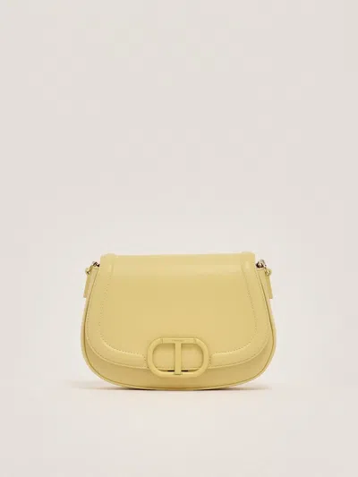 Twinset Borsa A Tracolla Brera Con Apertura Oval T Clutch In Giallo Chiaro