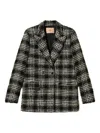 Twinset Blazer En Tissu Bouclé À Carreaux In Multi