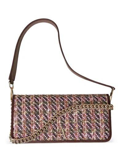 Twinset Bouclé Design Shoulder Bag In Pink