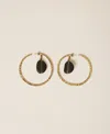 Twinset Boucles D'oreilles Anneaux Avec Logo In Gold