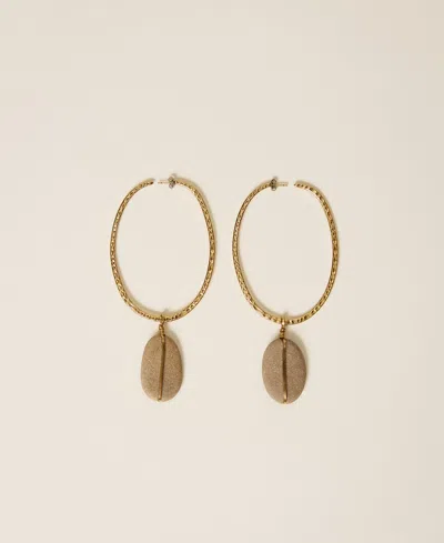 Twinset Boucles D'oreilles Anneaux Avec Pendentif In Gold