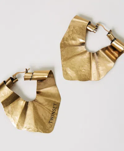 Twinset Boucles D'oreilles Irrégulières En Anneau In Gold