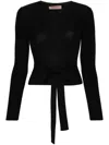Twinset Bow-detail Top In Black