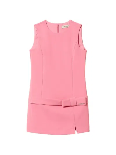 Twinset Kids' Bow Dress In Pink