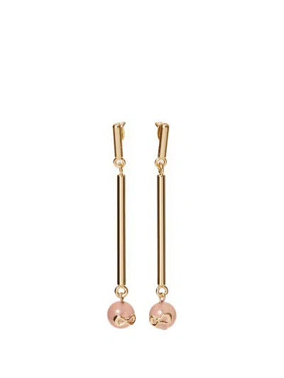 Twinset Bow Pendant Earrings In Gold