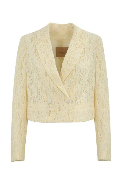 TWINSET BOXY LACE BLAZER JACKET