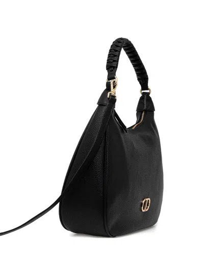 Twinset Braided-handle Shoulder Bag In Black