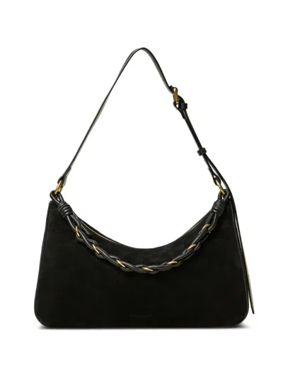 Twinset Braided-chain Shoulder Bag In Animal Print