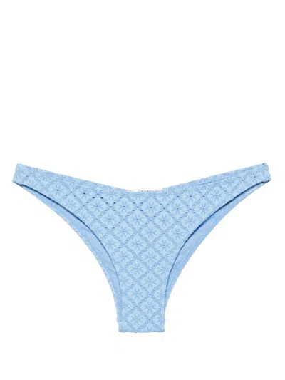 Twinset Openwork Bikini Bottom In Pink