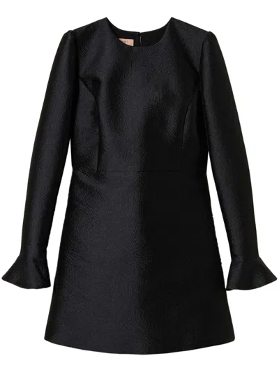 Twinset Brocade Mini Dress In Black