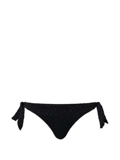 Twinset Broderie Anglaise Bikini Thong In Black
