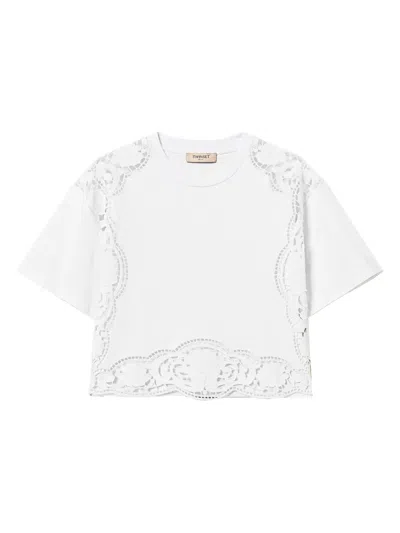 Twinset Broderie-anglaise Blouse In White