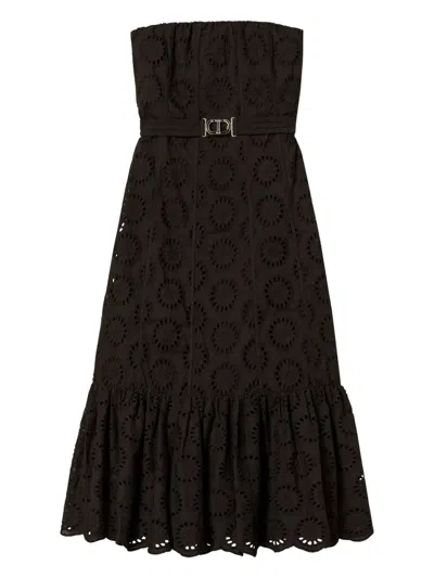 Twinset Broderie-anglaise Dress In Black