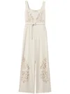 Twinset Broderie-anglaise Jumpsuit In White