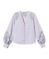 Twinset Broderie-anglaise Shirt In Purple