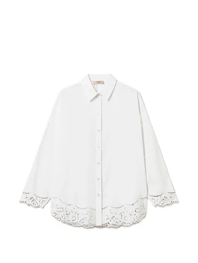 Twinset Shirts Light And Natural In White