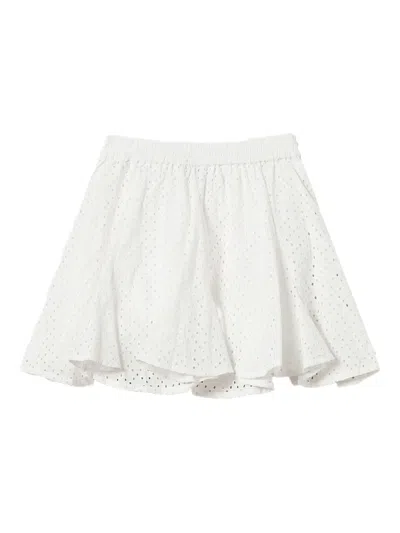 Twinset Broderie-anglaise Skirt In White