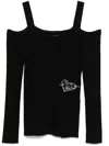Twinset Brooch-detail Top In Black